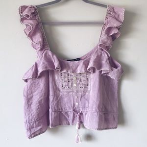 NWOT Love Sam Pink Top Size S